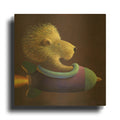 'Rocket Lion' By Chris Miles Gold Metal Wall Art