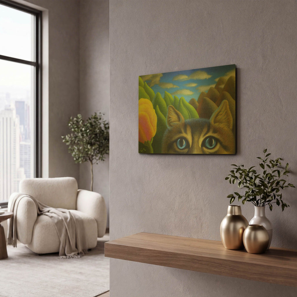 'Watching' By Chris Miles Gold Metal Wall Art
