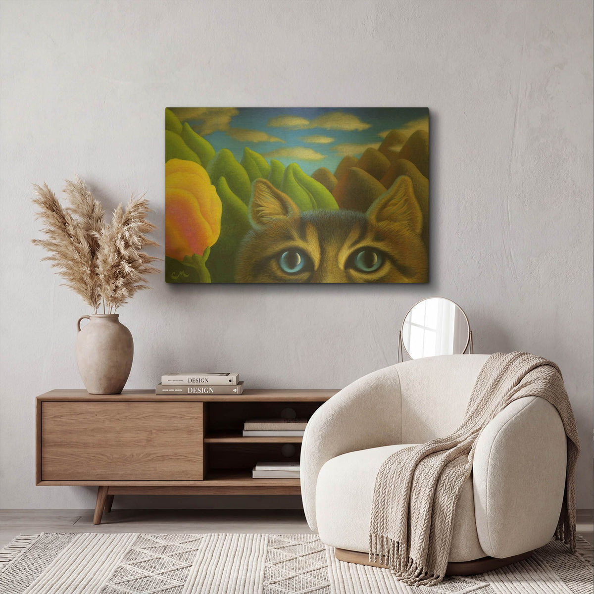 'Watching' By Chris Miles Gold Metal Wall Art