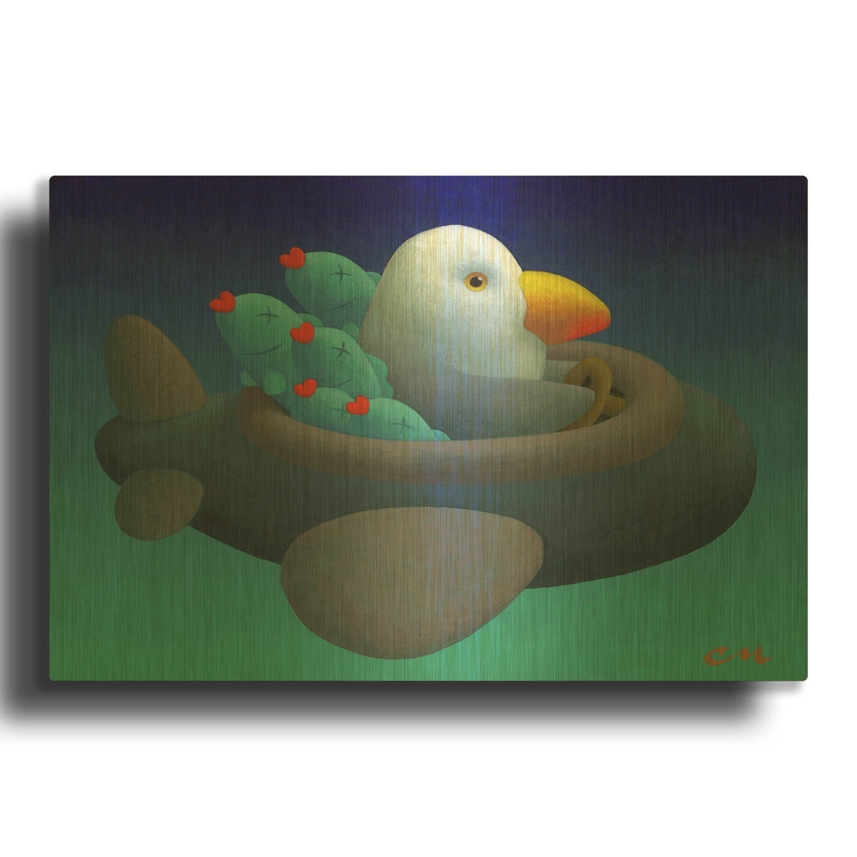 'Good Catch' By Chris Miles Gold Metal Wall Art