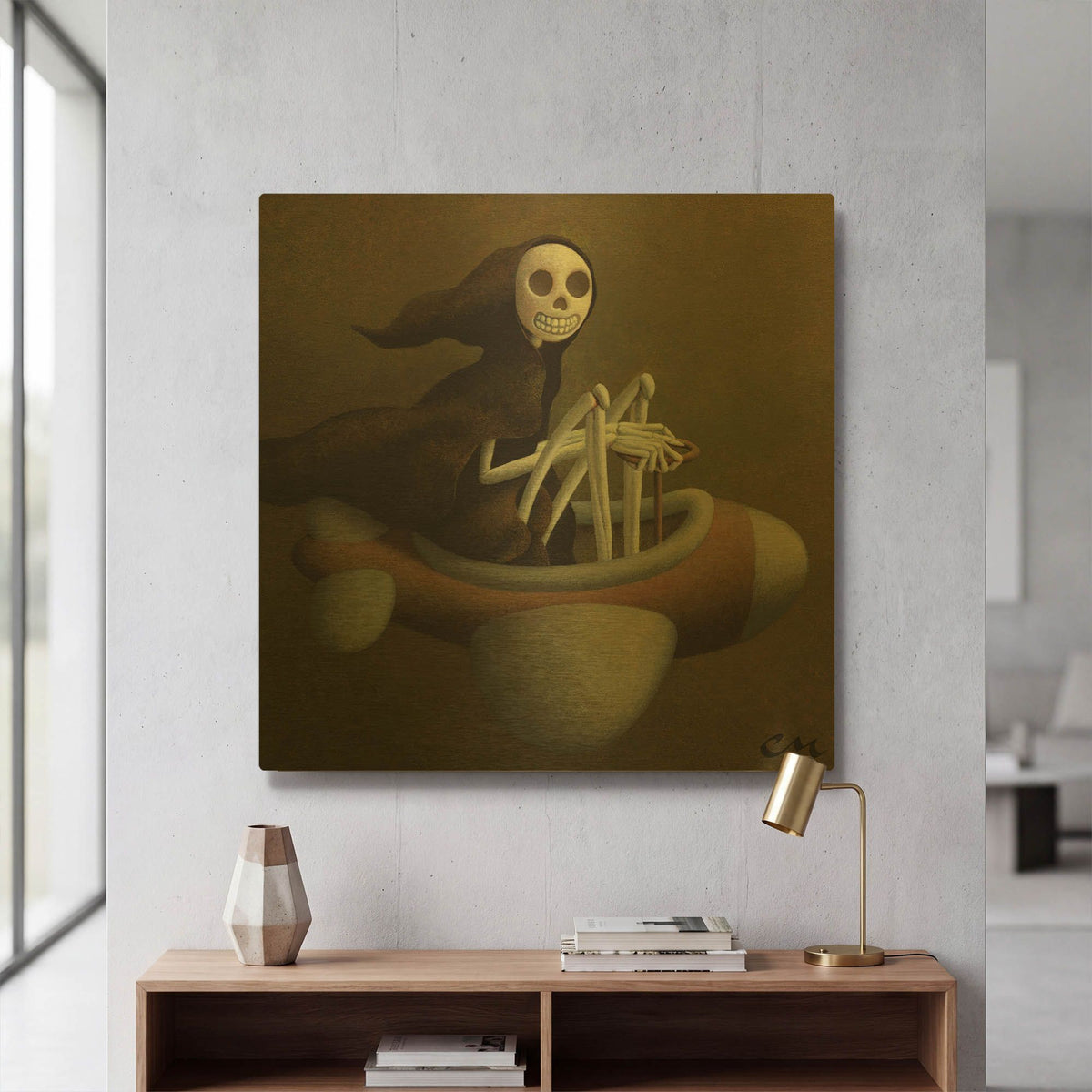 'Joy Ride' By Chris Miles Gold Metal Wall Art