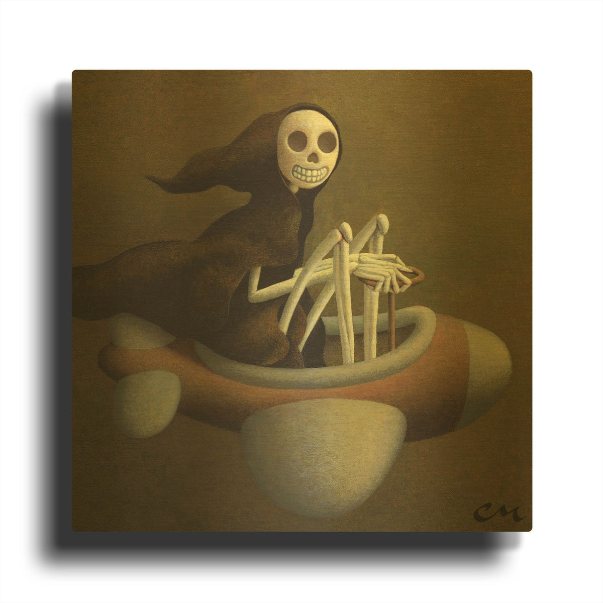 'Joy Ride' By Chris Miles Gold Metal Wall Art