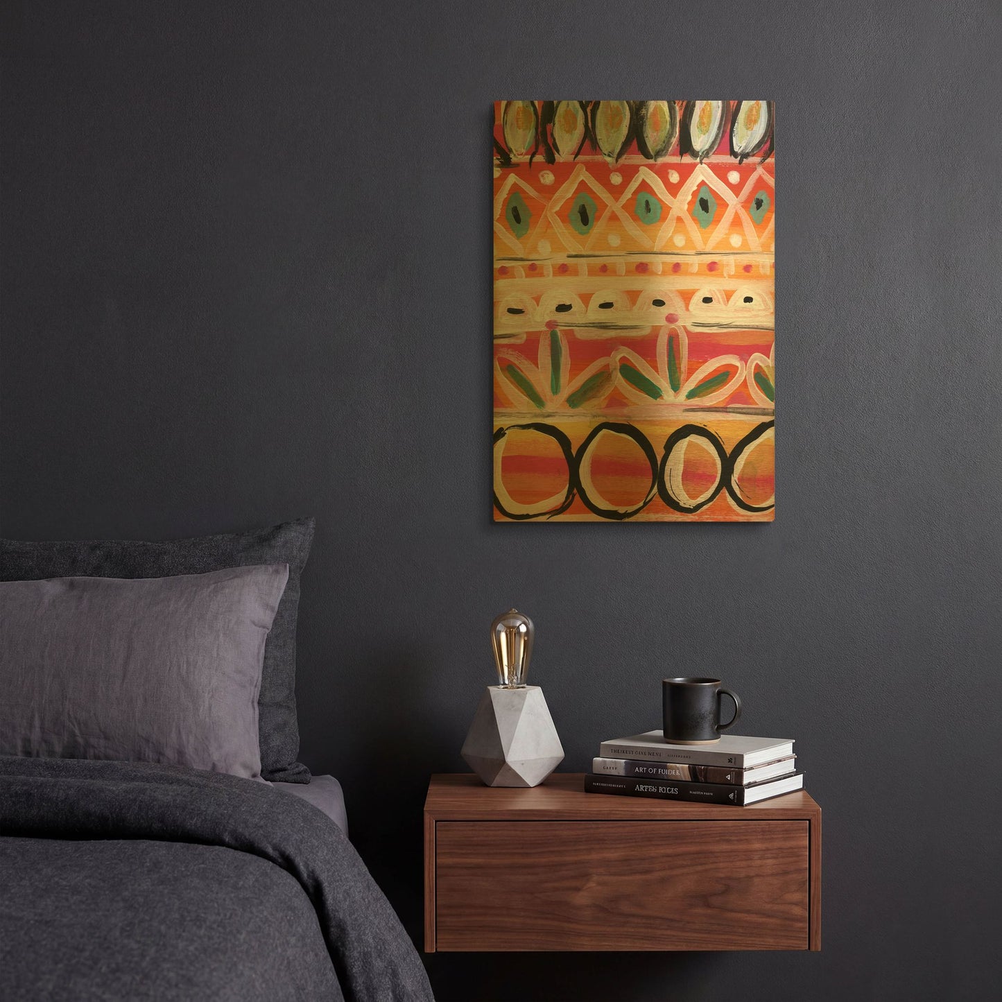 'LW1982' By Linda Woods Gold Metal Wall Art
