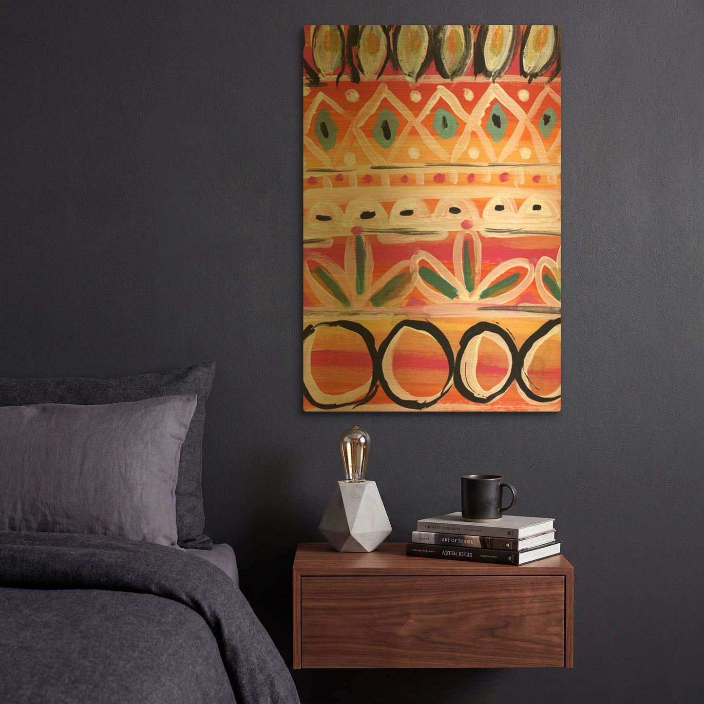 'LW1982' By Linda Woods Gold Metal Wall Art