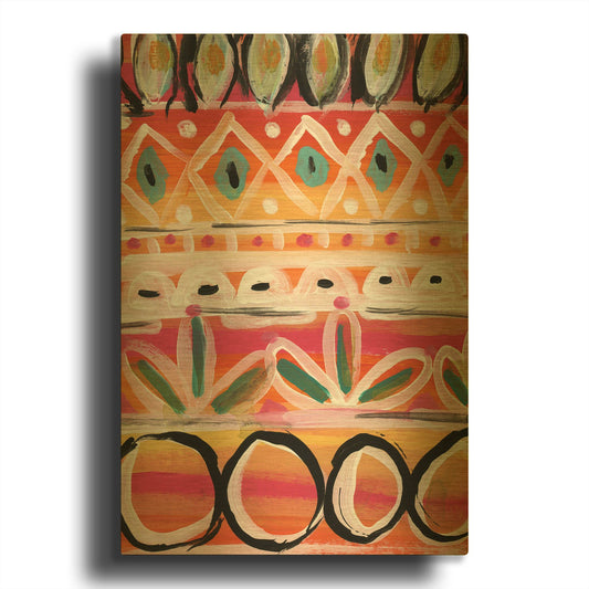 'LW1982' By Linda Woods Gold Metal Wall Art