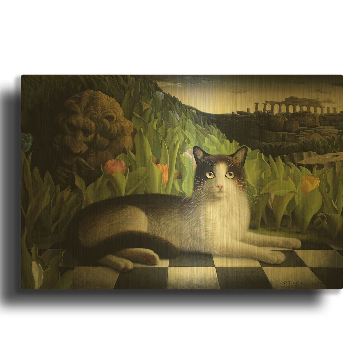 'Call of the Wild' By Chris Miles Gold Metal Wall Art
