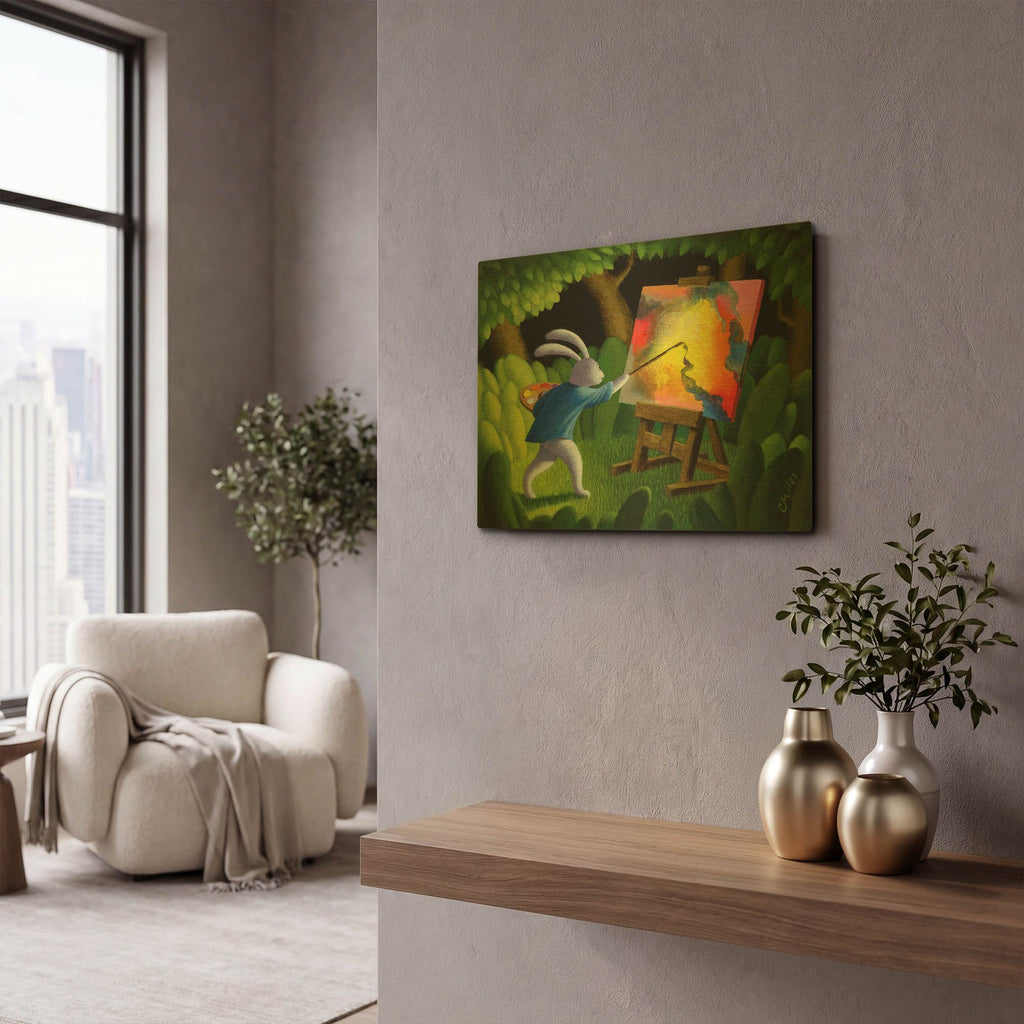 'The Artist' By Chris Miles Gold Metal Wall Art