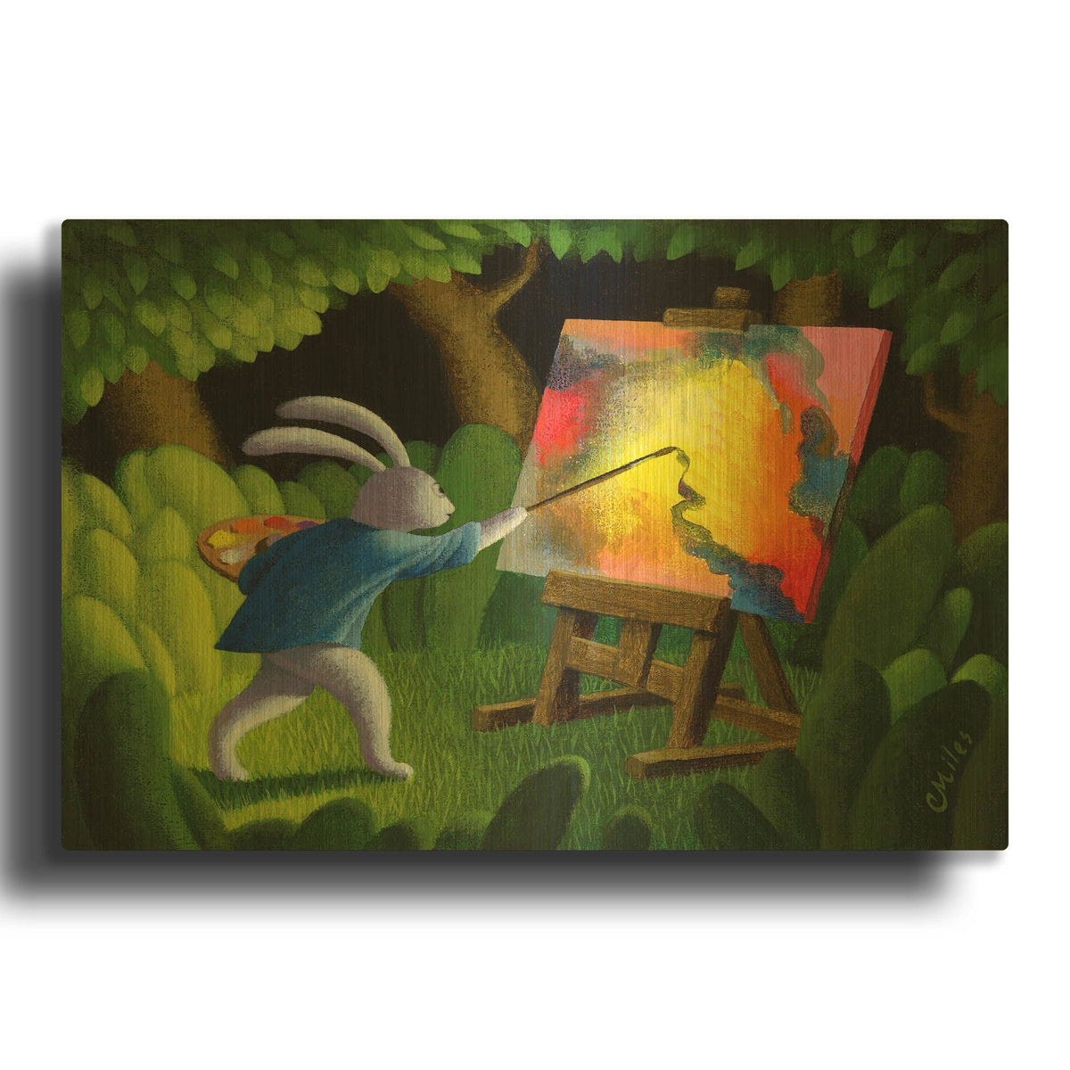 'The Artist' By Chris Miles Gold Metal Wall Art