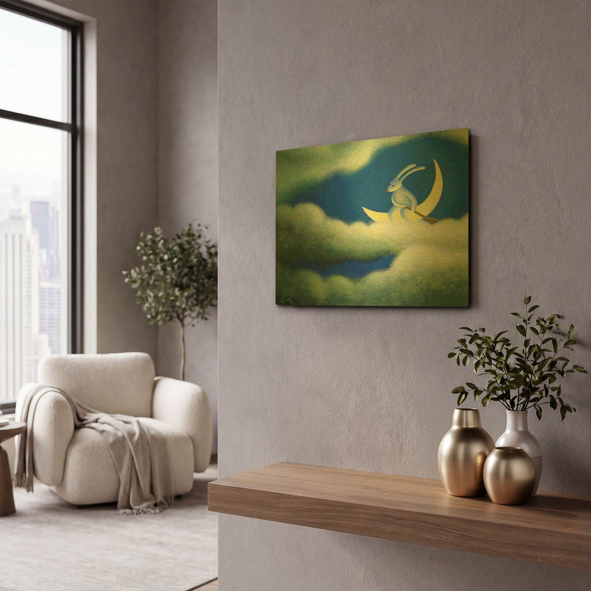 'The Traveler' By Chris Miles Gold Metal Wall Art