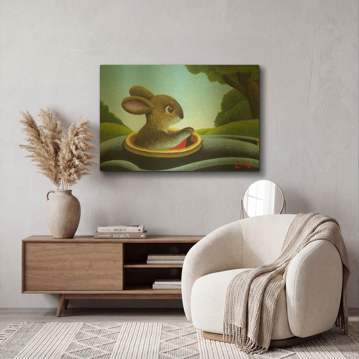 'Day Trip' By Chris Miles Gold Metal Wall Art