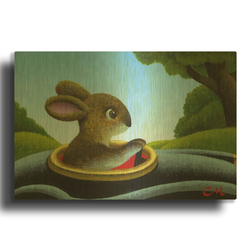 'Day Trip' By Chris Miles Gold Metal Wall Art