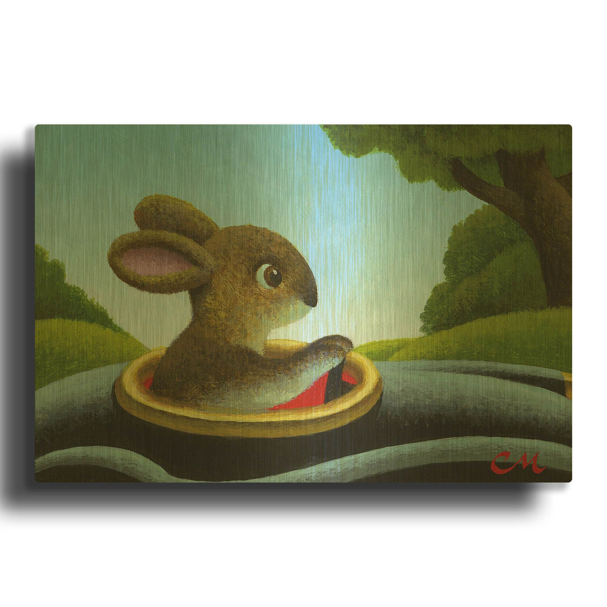 'Day Trip' By Chris Miles Gold Metal Wall Art