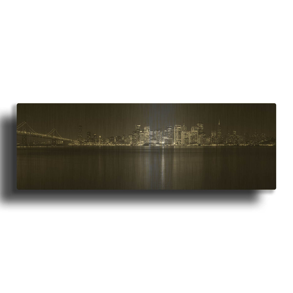 'City By The Bay Treasure Island Ca' By Craig Melville Gold Metal Wall Art