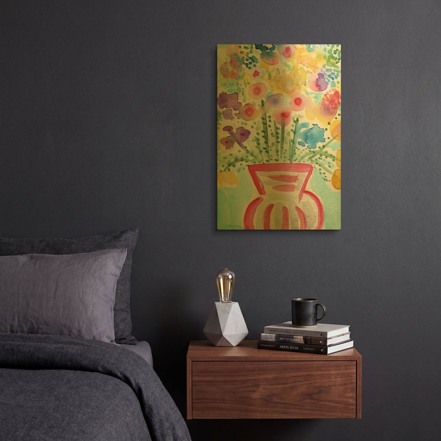 'LW1985' By Linda Woods Gold Metal Wall Art