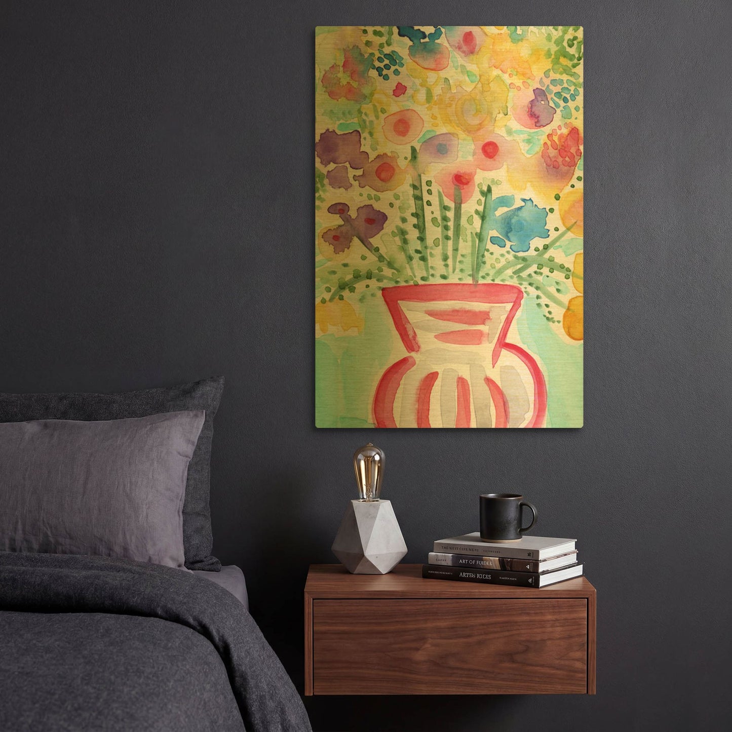 'LW1985' By Linda Woods Gold Metal Wall Art