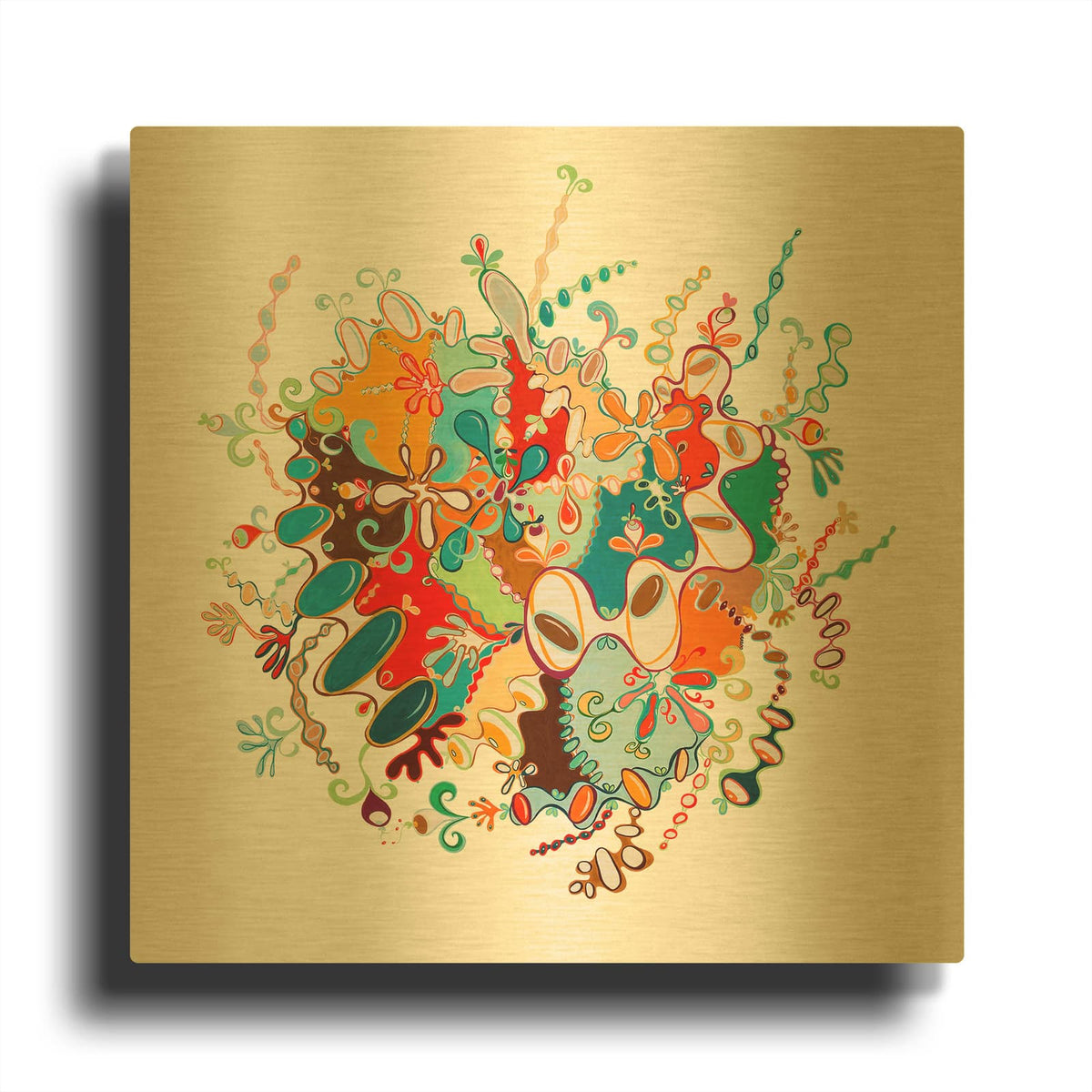 'Golden Doodle No 1' By Cynthia Mosser Gold Metal Wall Art