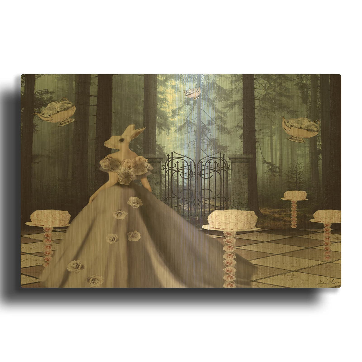 'Cake Forest' By Daniela Nocito Gold Metal Wall Art