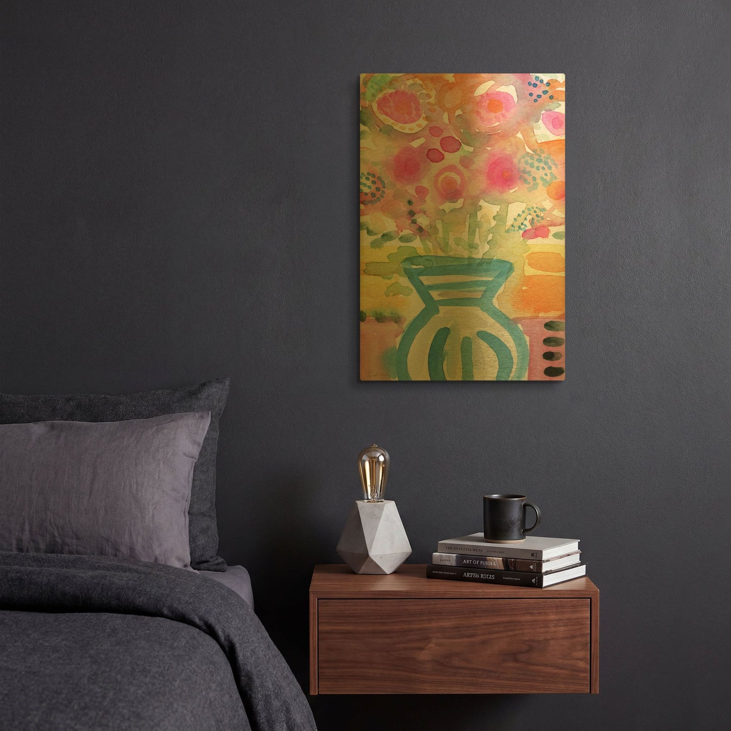'LW1986' By Linda Woods Gold Metal Wall Art