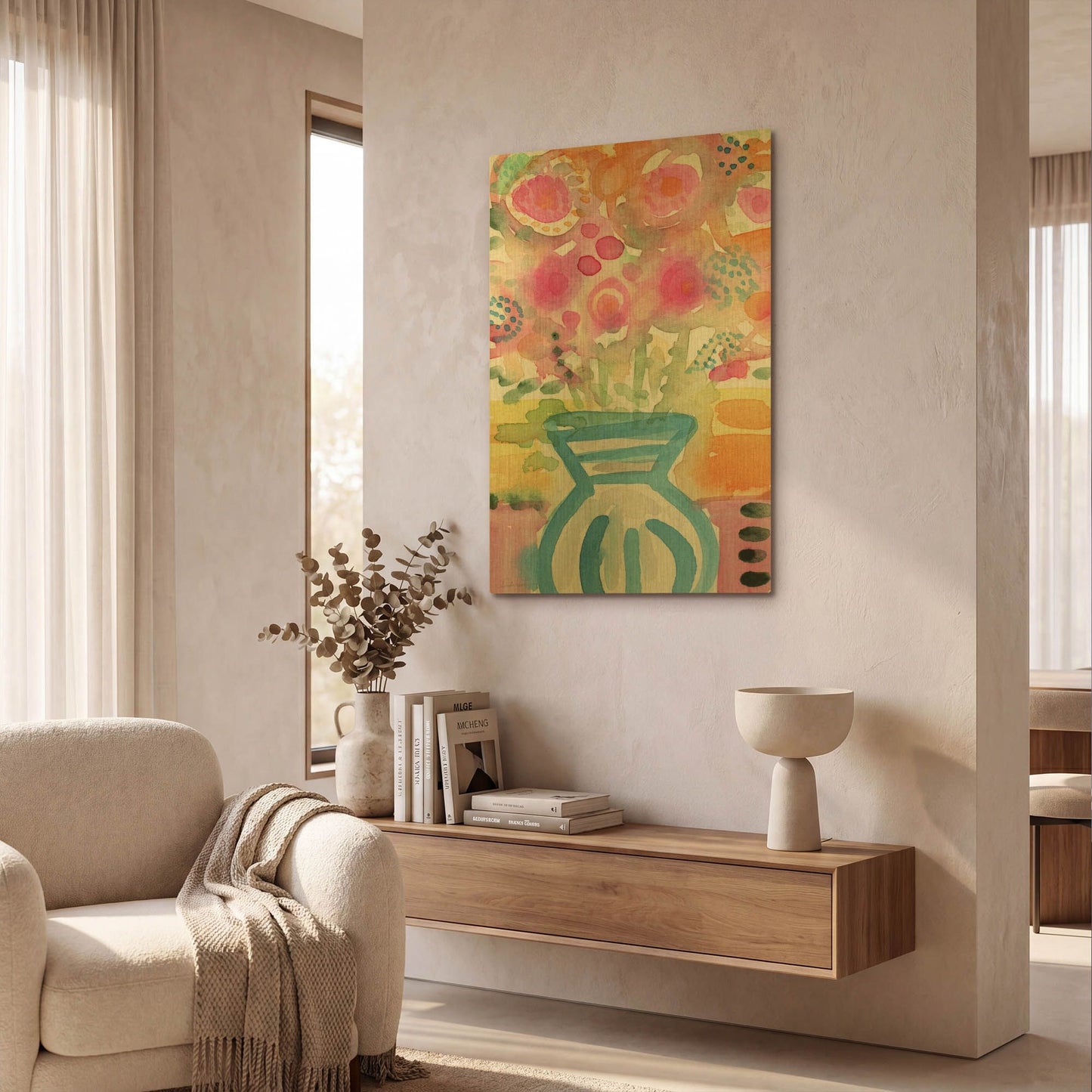 'LW1986' By Linda Woods Gold Metal Wall Art