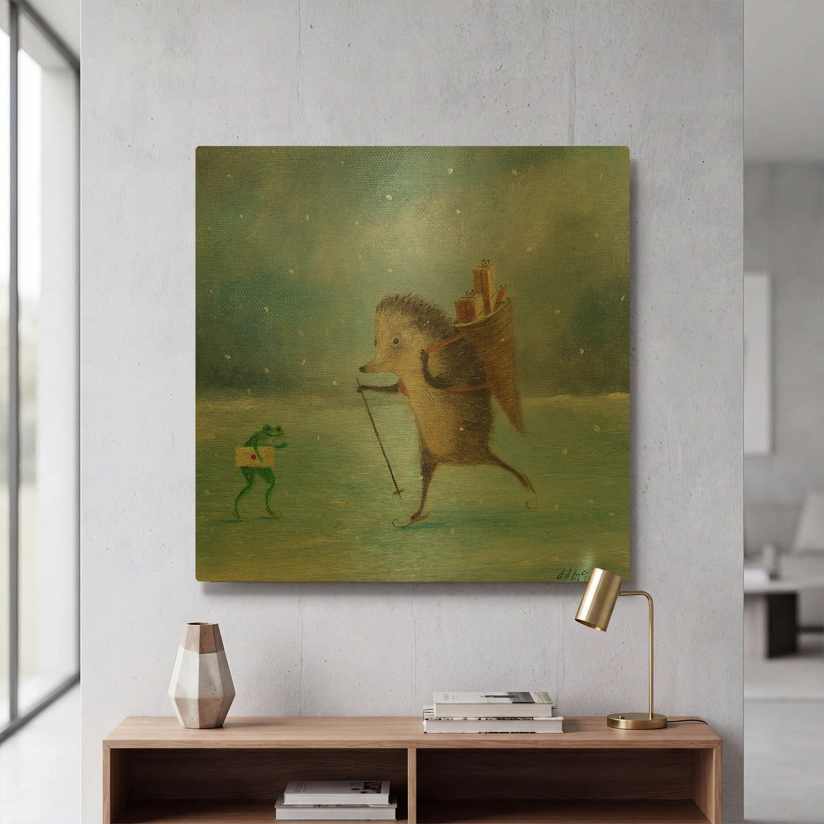 'Julemanden' By DD McInnes Gold Metal Wall Art