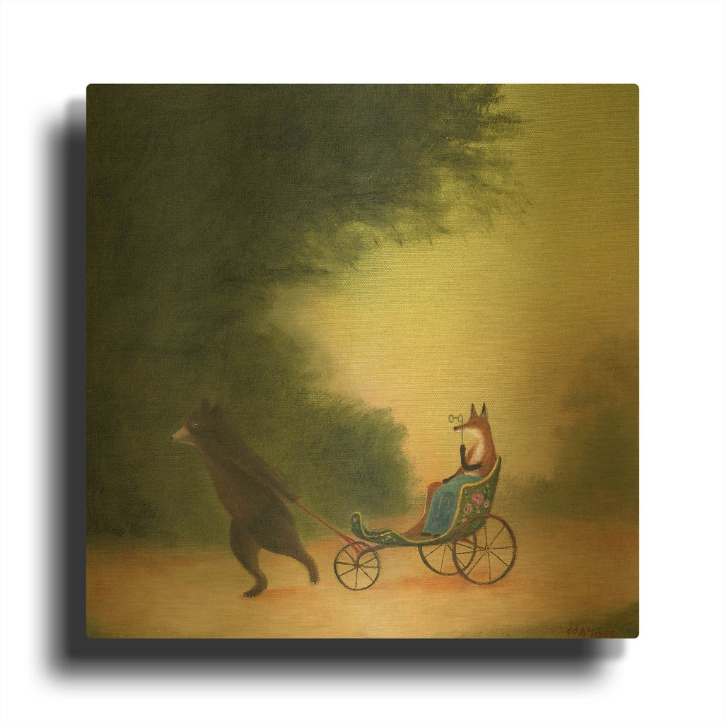 'La Passeggiata Of The Lady Dowager' By DD McInnes Gold Metal Wall Art