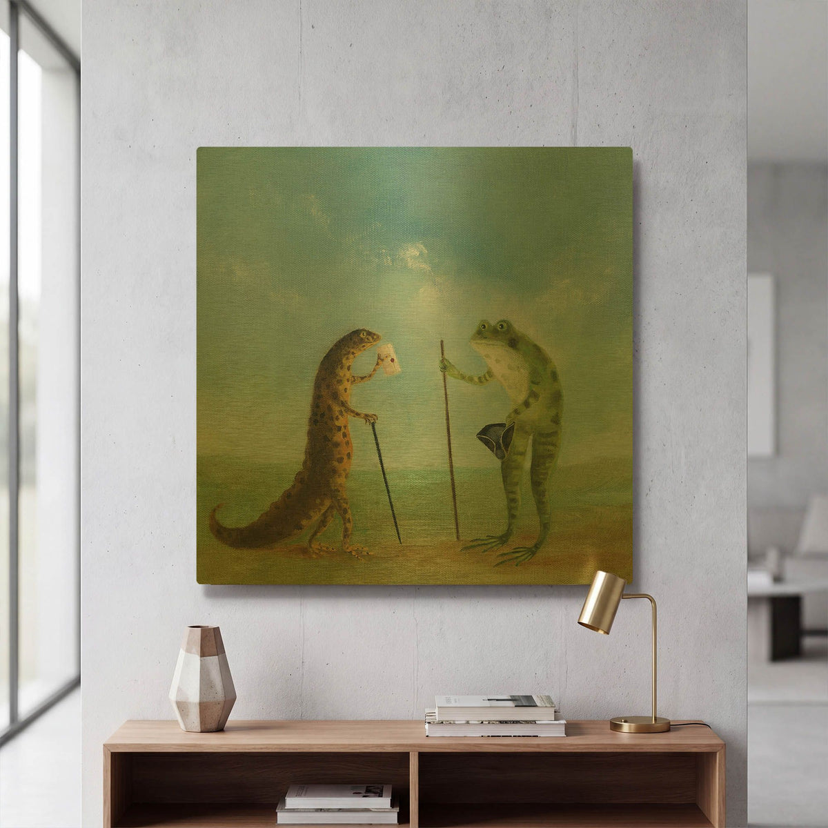 'The Incident At Seasalter Beach' By DD McInnes Gold Metal Wall Art