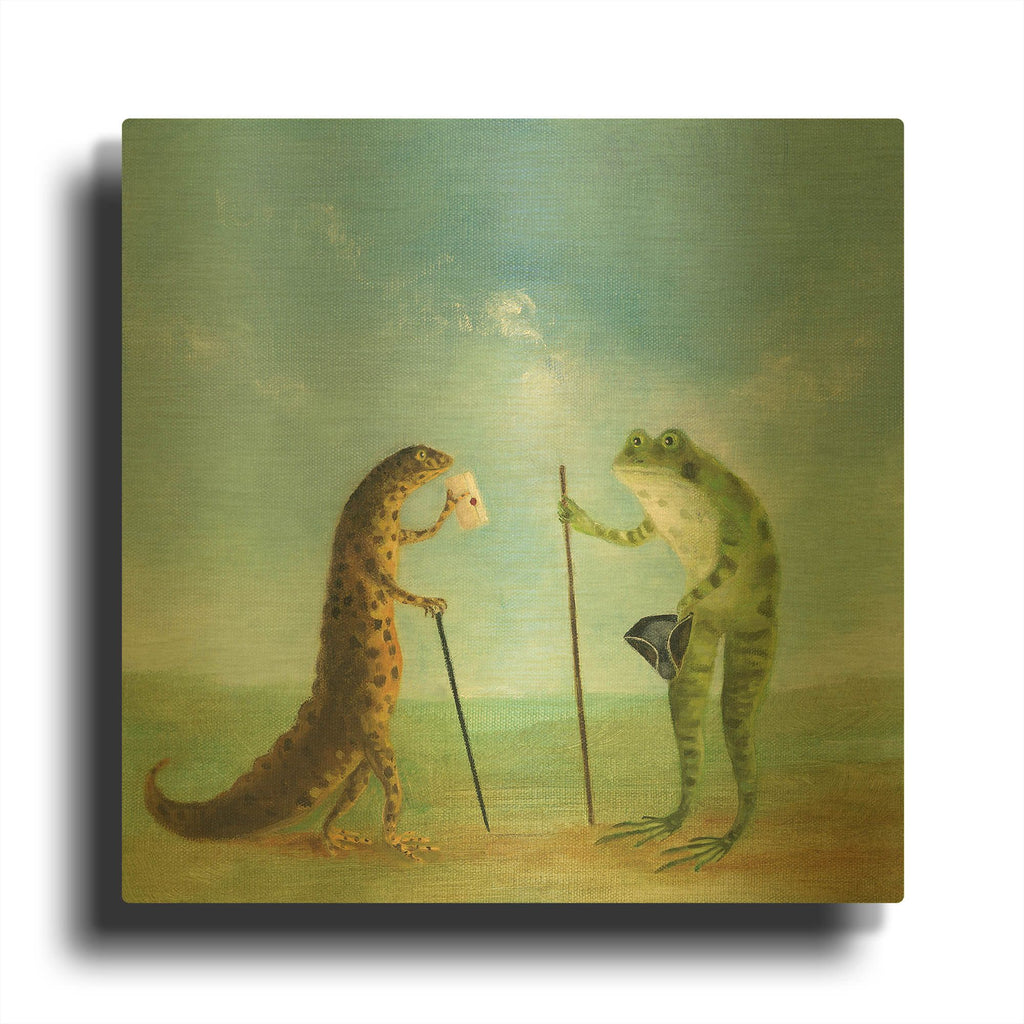'The Incident At Seasalter Beach' By DD McInnes Gold Metal Wall Art