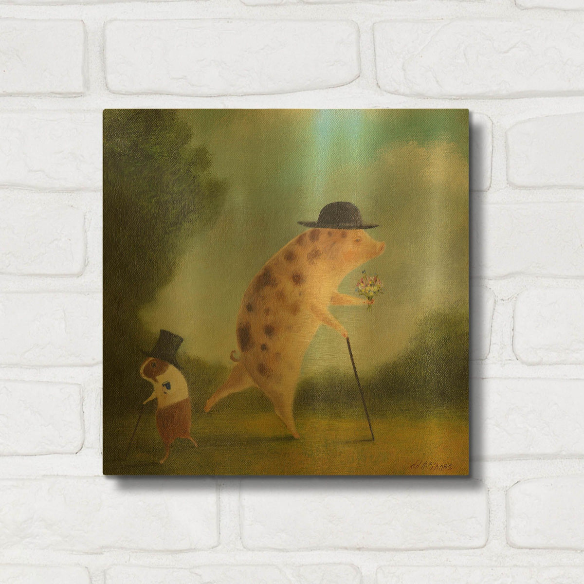 'The Temptations Of Bentley Scroop' By DD McInnes Gold Metal Wall Art