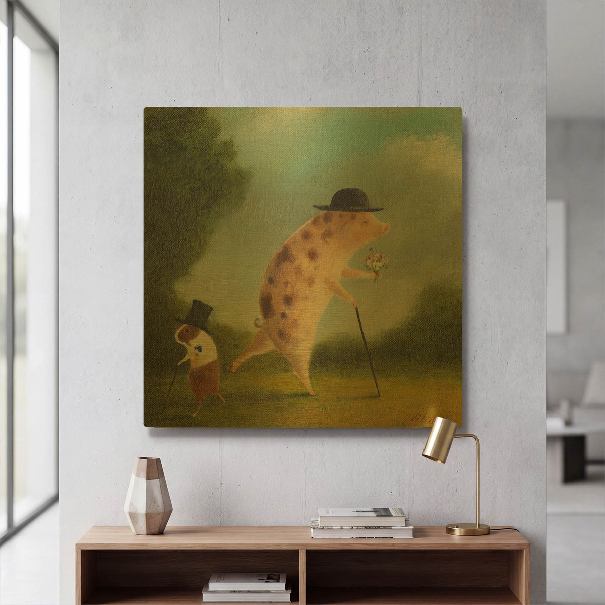 'The Temptations Of Bentley Scroop' By DD McInnes Gold Metal Wall Art