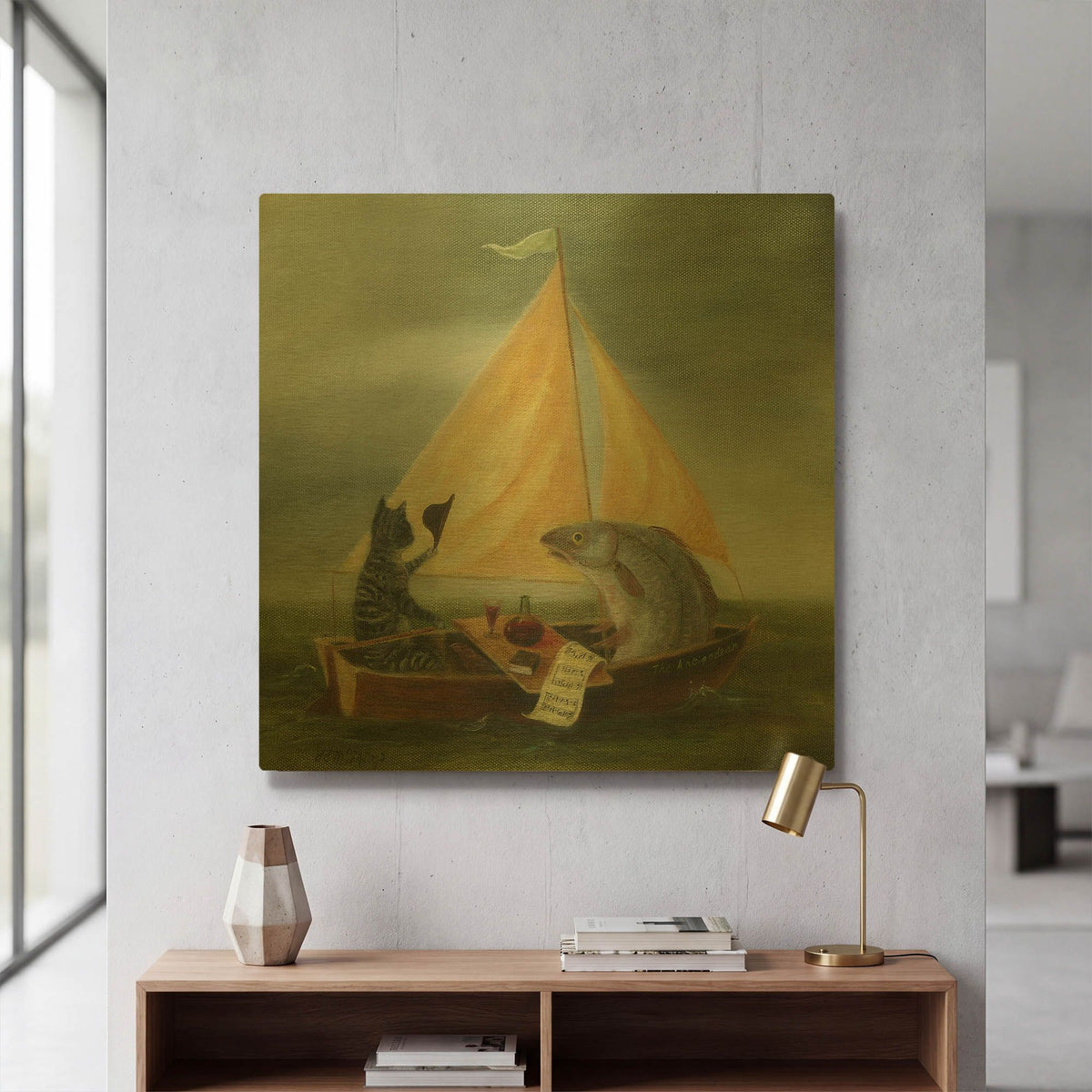 'The Voyage Of The Antipodean' By DD McInnes Gold Metal Wall Art