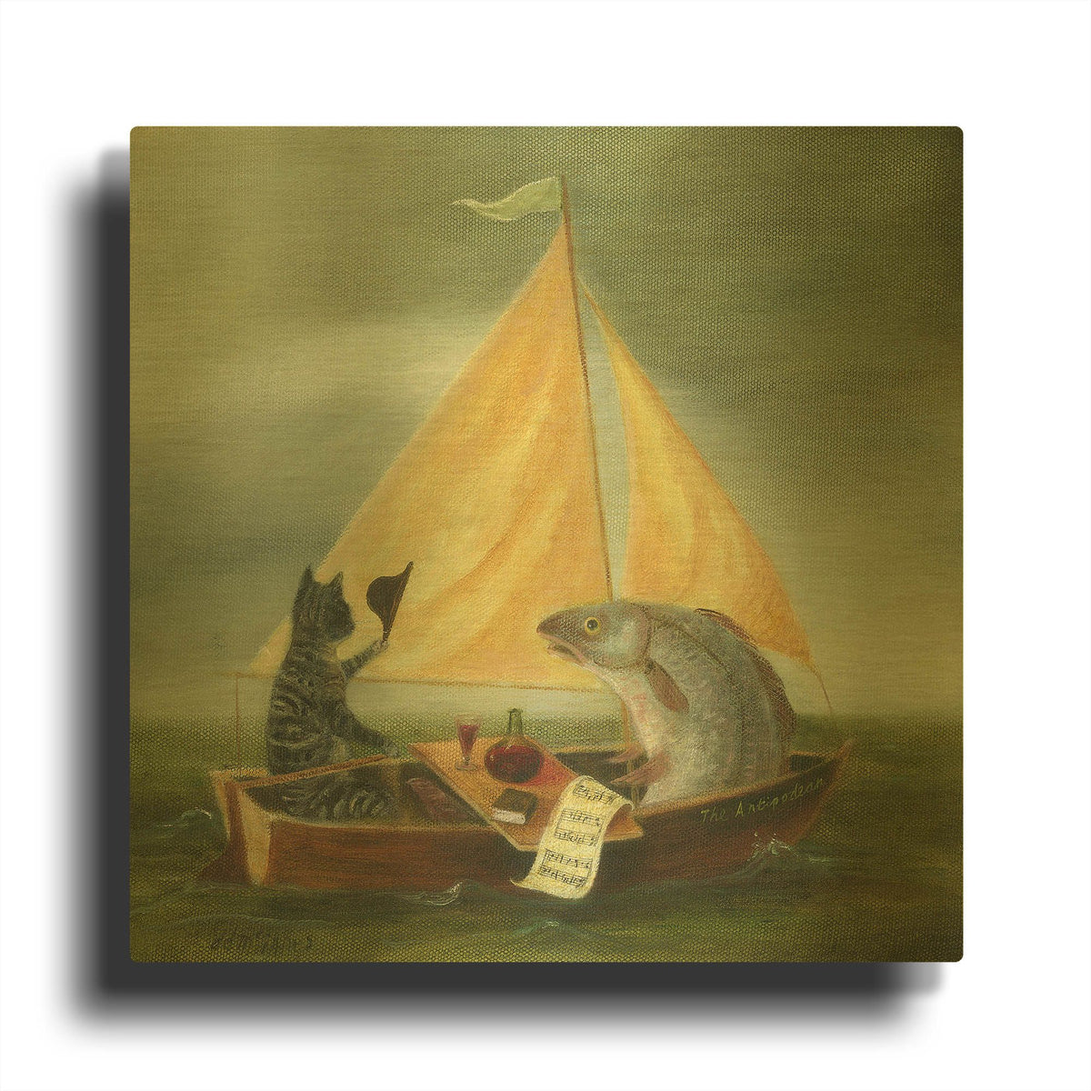 'The Voyage Of The Antipodean' By DD McInnes Gold Metal Wall Art