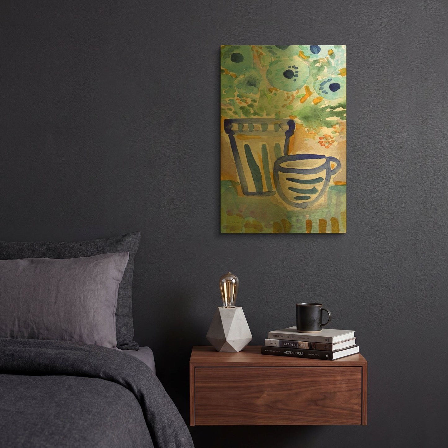 'LW1987' By Linda Woods Gold Metal Wall Art