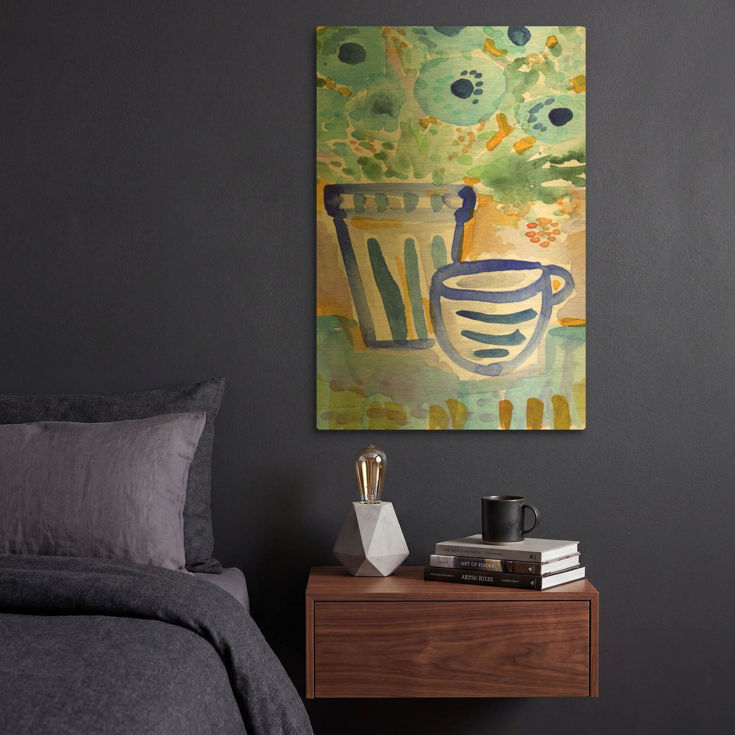 'LW1987' By Linda Woods Gold Metal Wall Art
