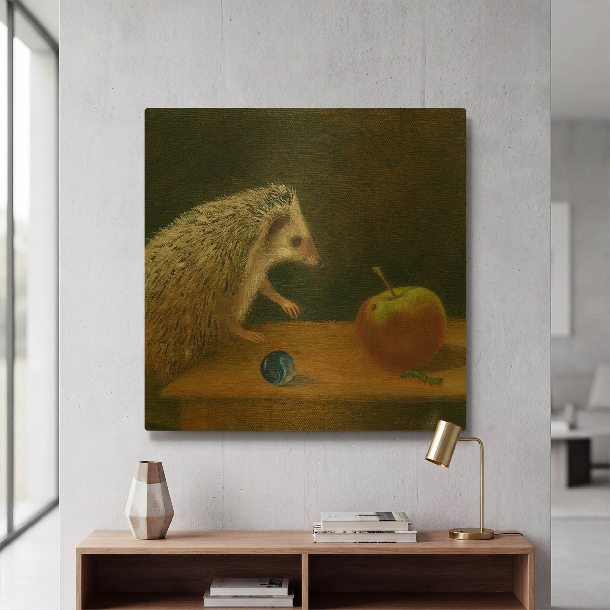 'Helmut' By DD McInnes Gold Metal Wall Art