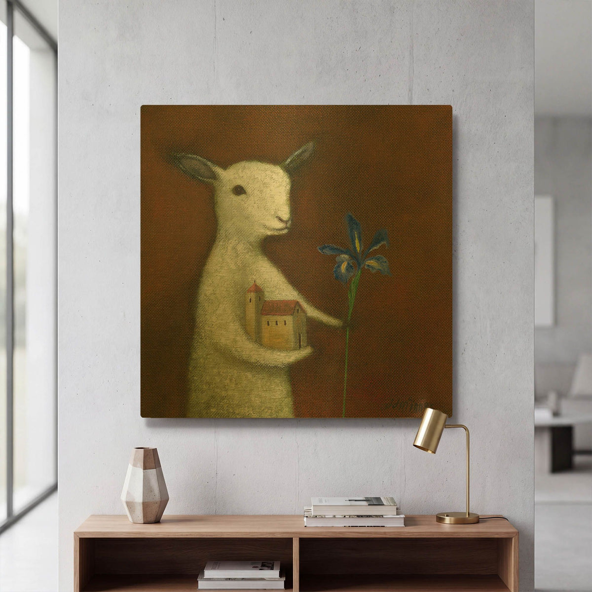 'The Model Maker' By DD McInnes Gold Metal Wall Art