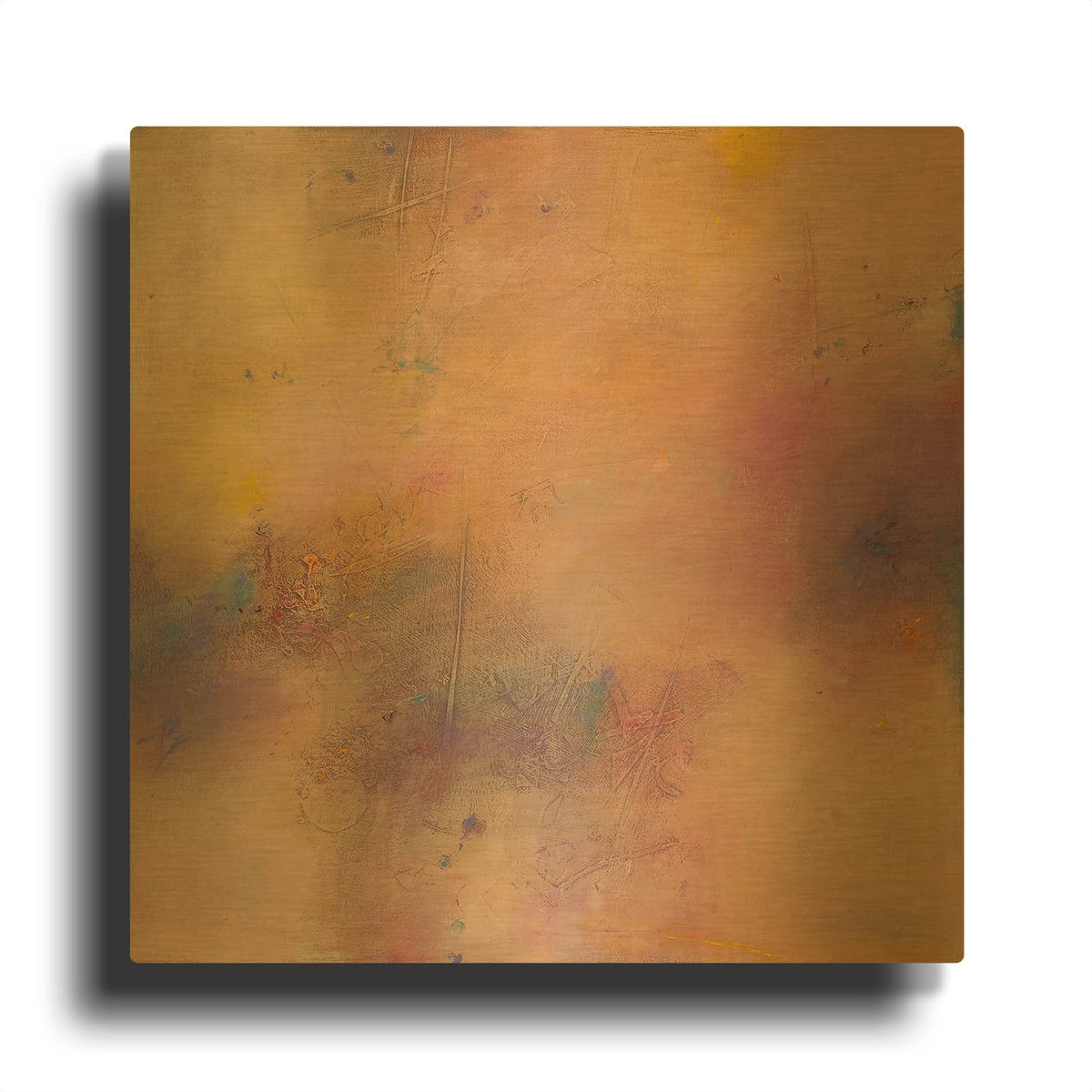 'Untitled Abstract No. 7' By Ed Handelman Gold Metal Wall Art