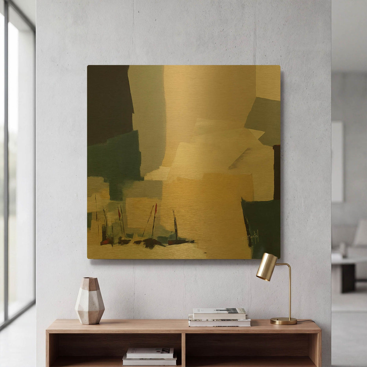'After The Storm' By Fanou Montel Gold Metal Wall Art