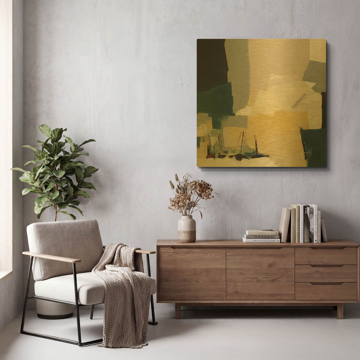 'After The Storm' By Fanou Montel Gold Metal Wall Art