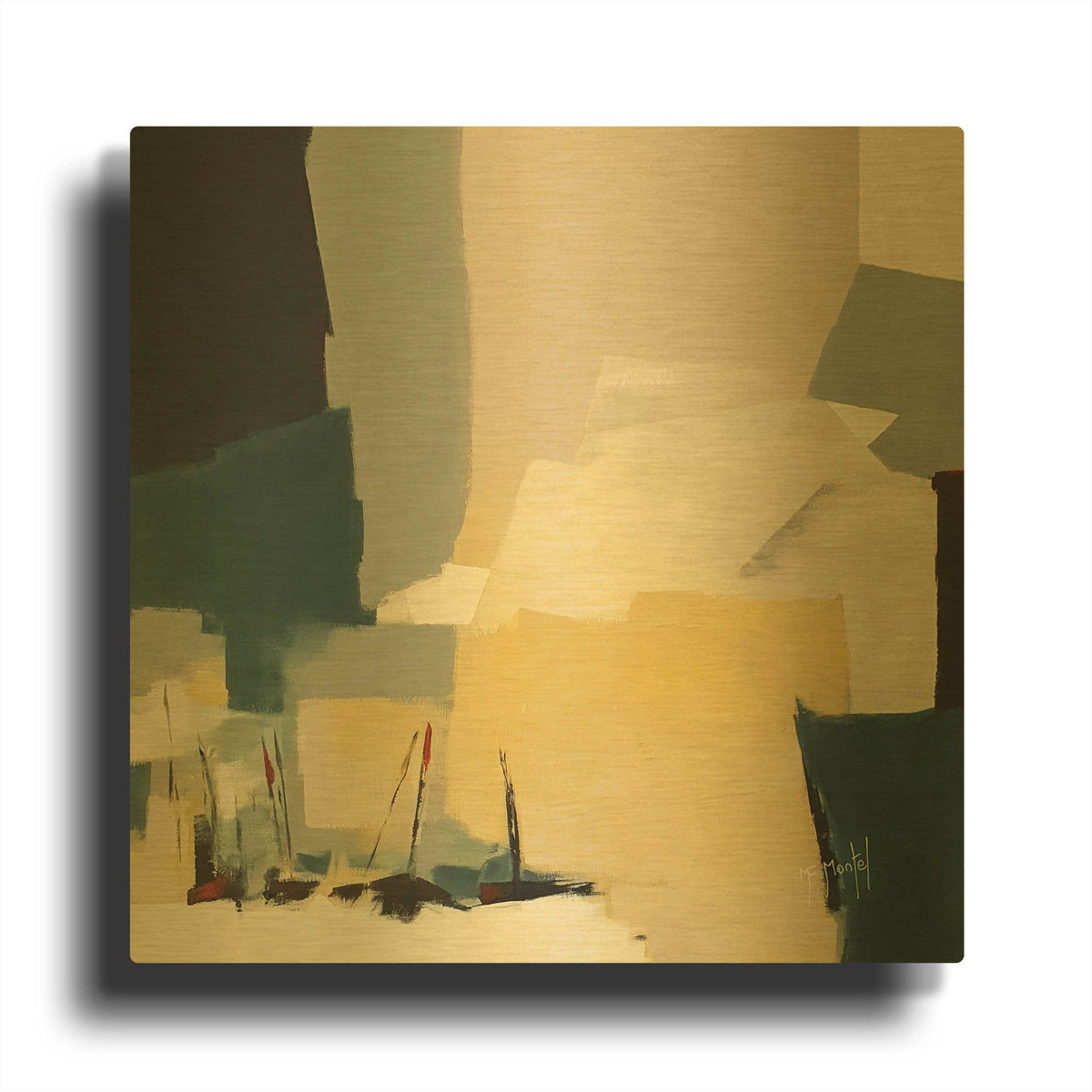 'After The Storm' By Fanou Montel Gold Metal Wall Art