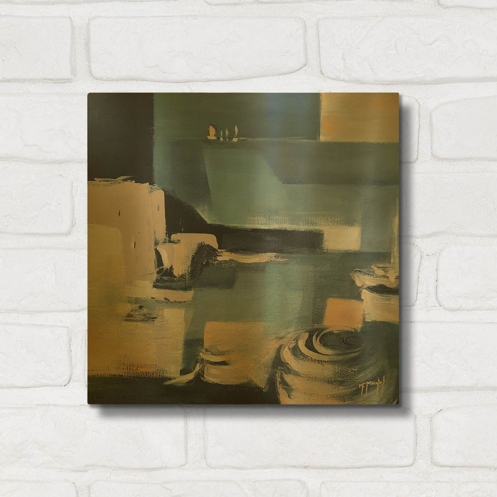'Home Port' By Fanou Montel Gold Metal Wall Art
