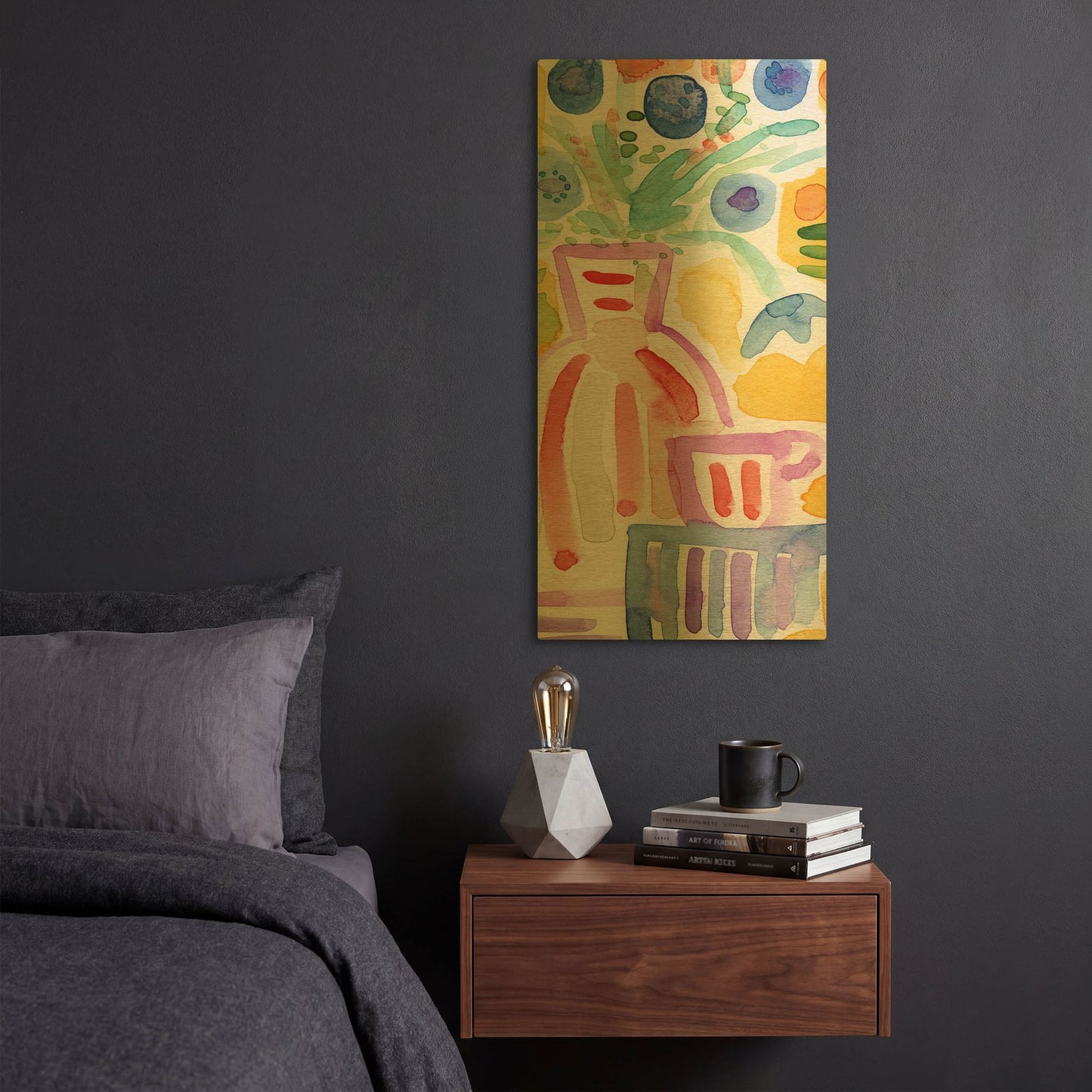 'LW1988' By Linda Woods Gold Metal Wall Art