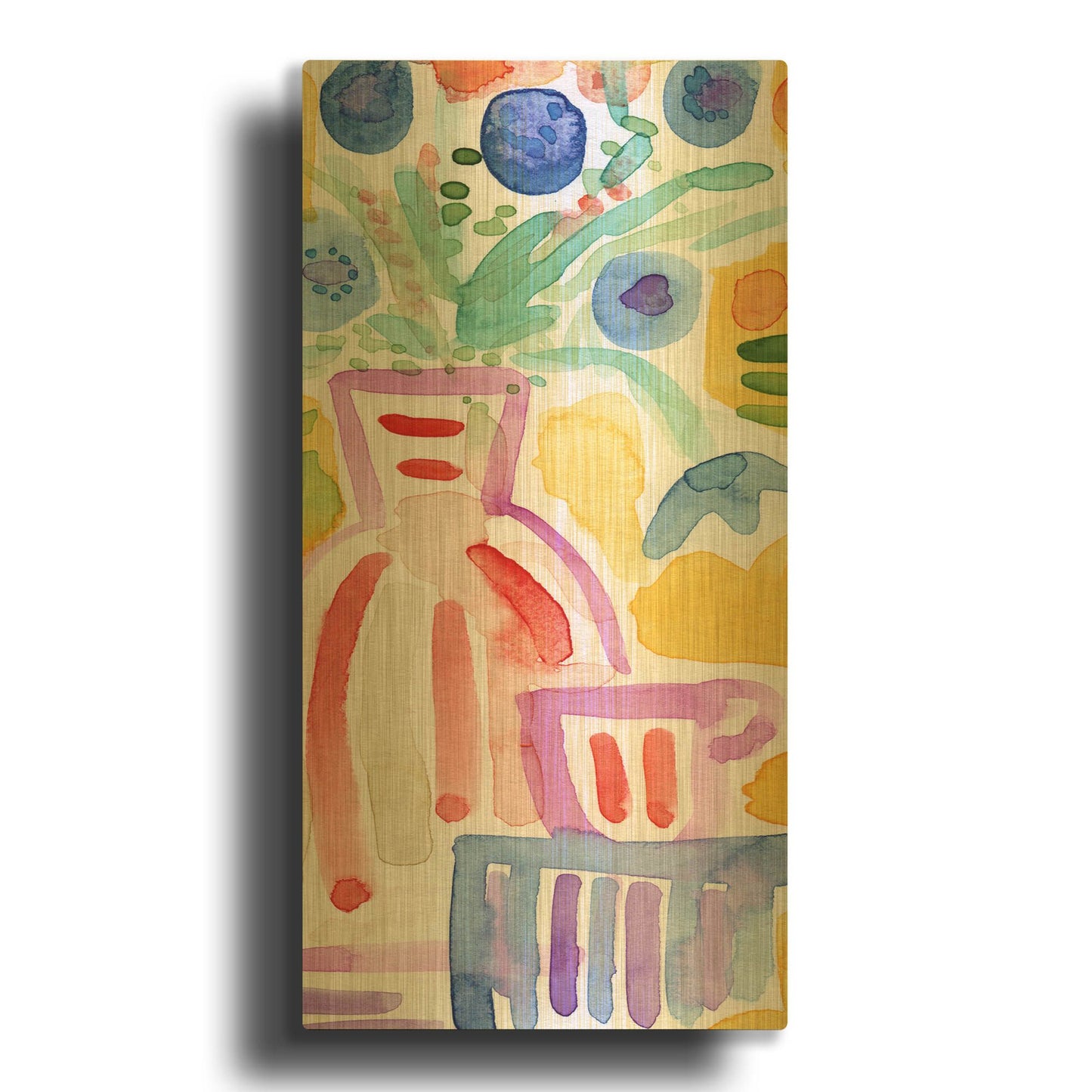 'LW1988' By Linda Woods Gold Metal Wall Art