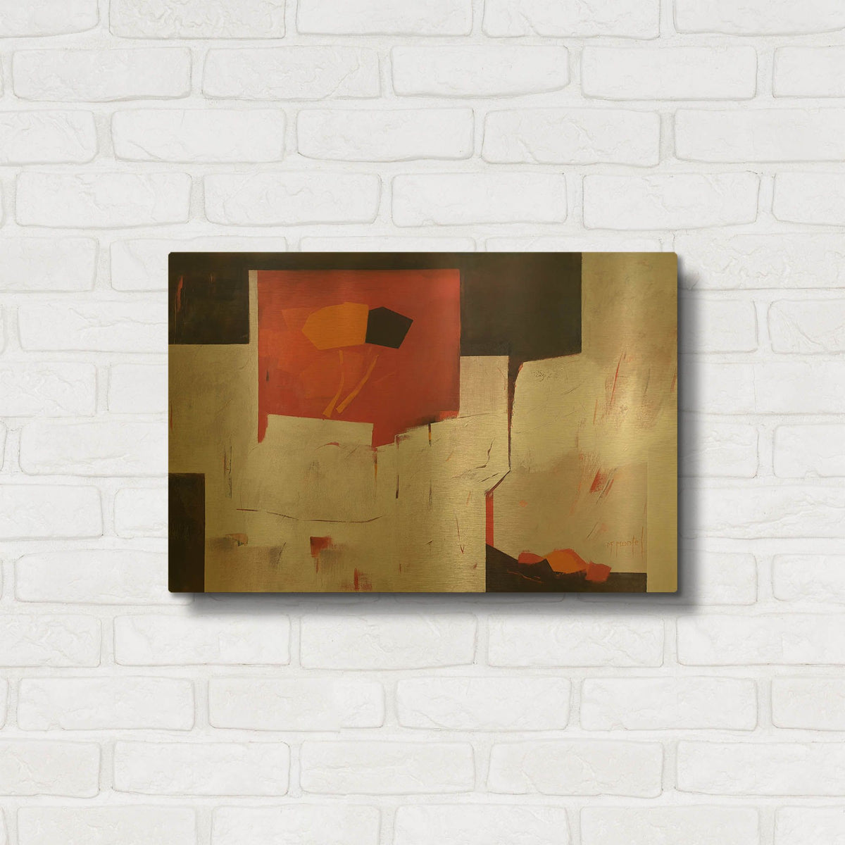 'Forever' By Fanou Montel Gold Metal Wall Art