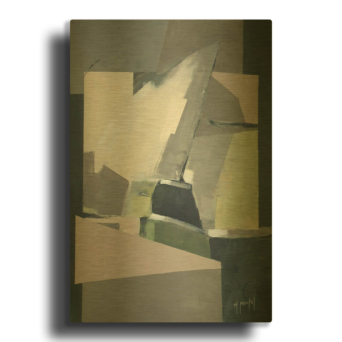 'Nautical Abstraction' By Fanou Montel Gold Metal Wall Art