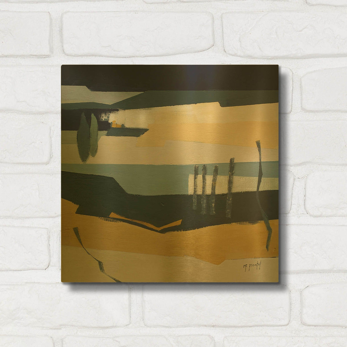 'Sometimes Obvious' By Fanou Montel Gold Metal Wall Art