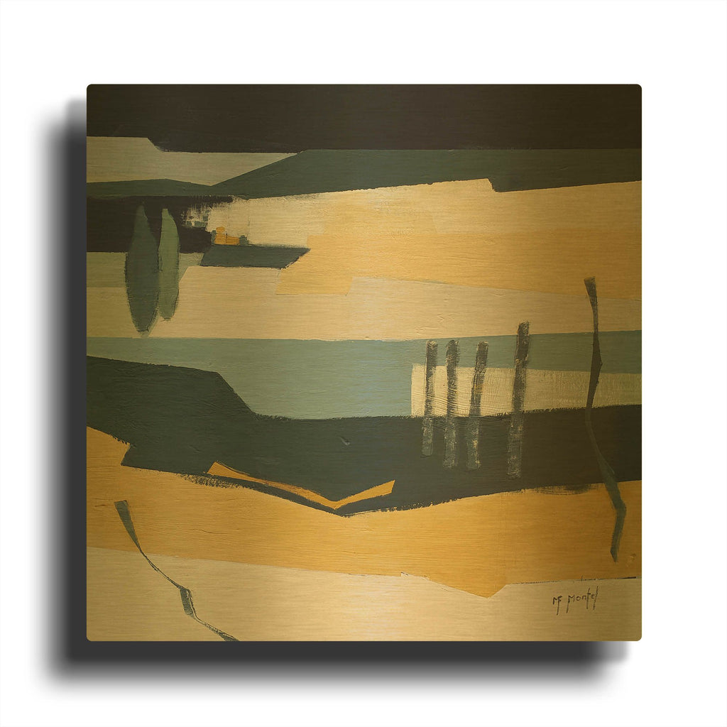 'Sometimes Obvious' By Fanou Montel Gold Metal Wall Art