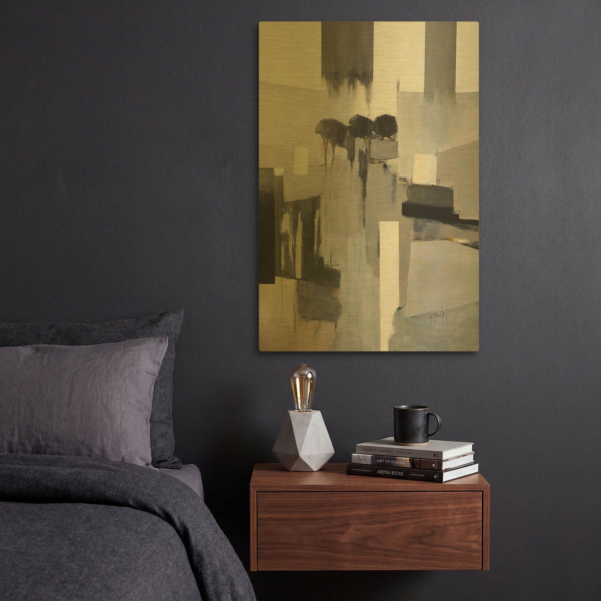 'Remain Standing' By Fanou Montel Gold Metal Wall Art