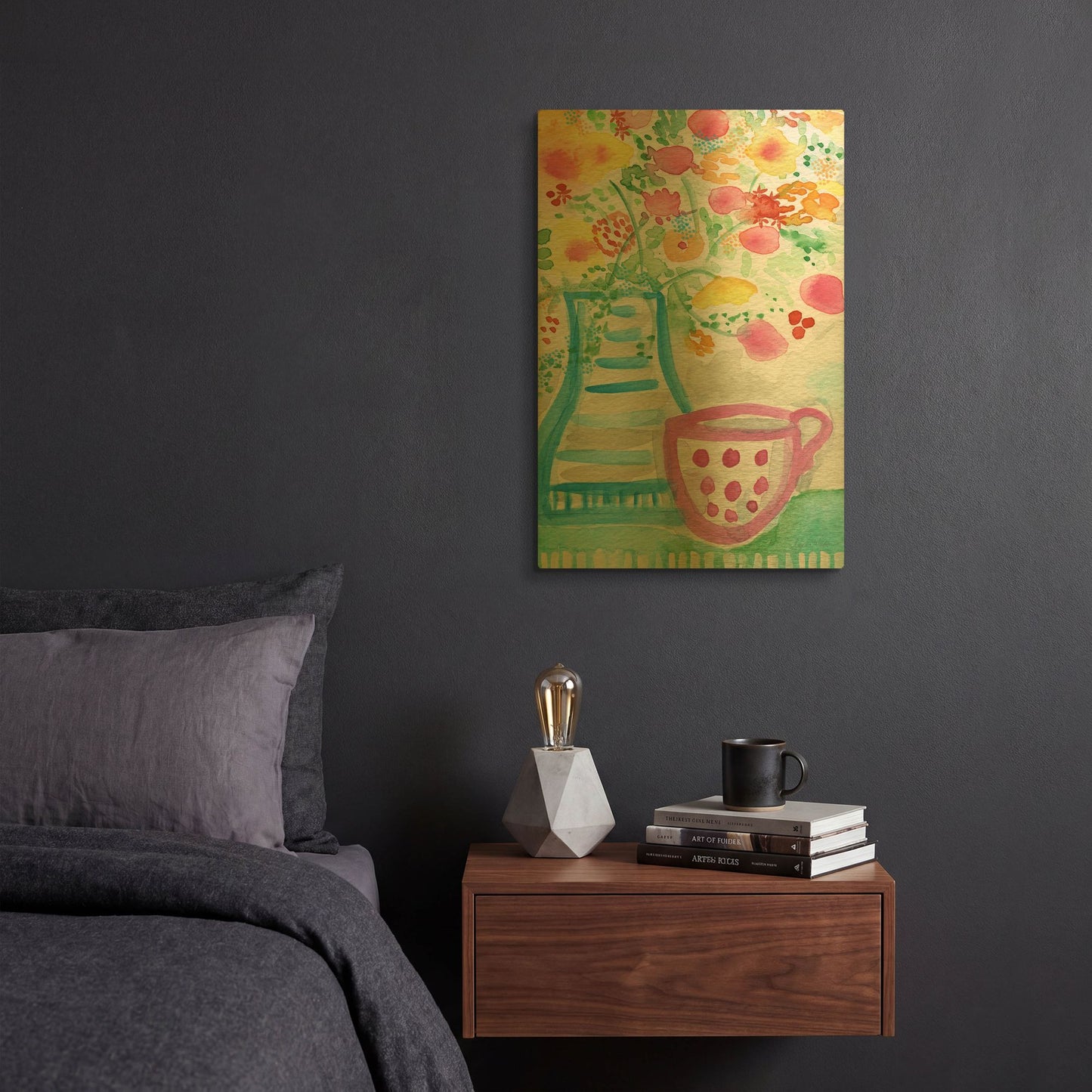 'LW1989' By Linda Woods Gold Metal Wall Art