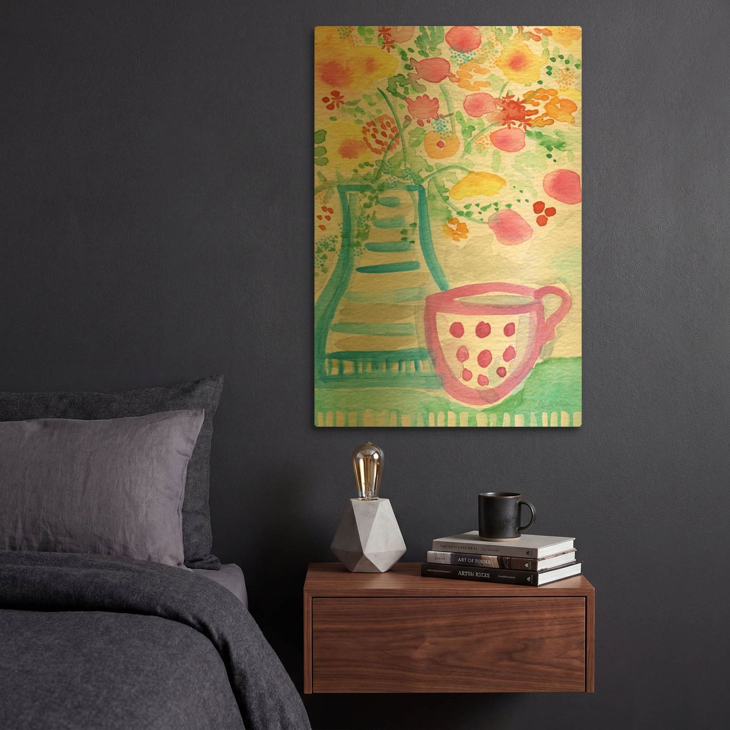 'LW1989' By Linda Woods Gold Metal Wall Art