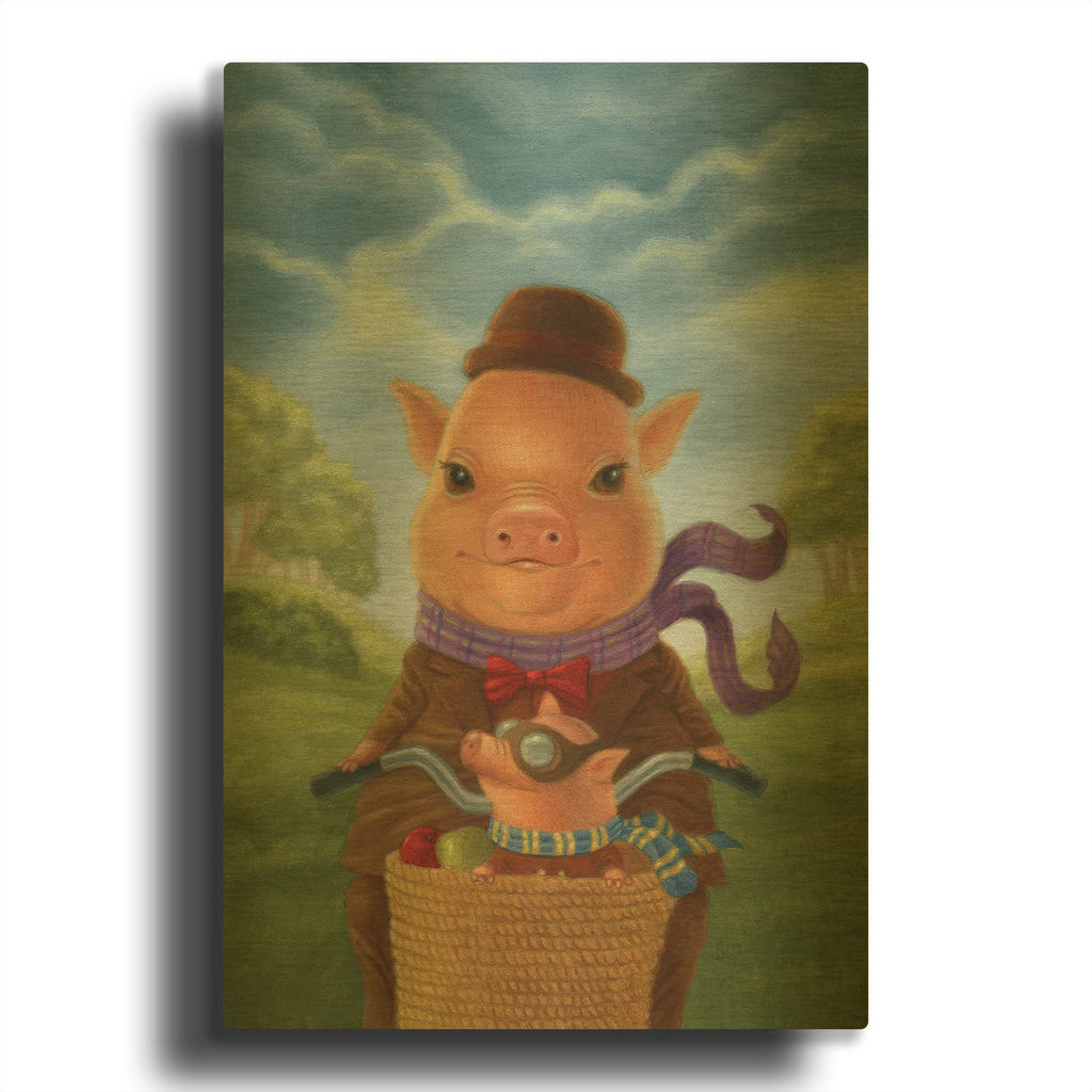 'Cadwalladers Fine Day Out' By Gina Matarazzo Gold Metal Wall Art
